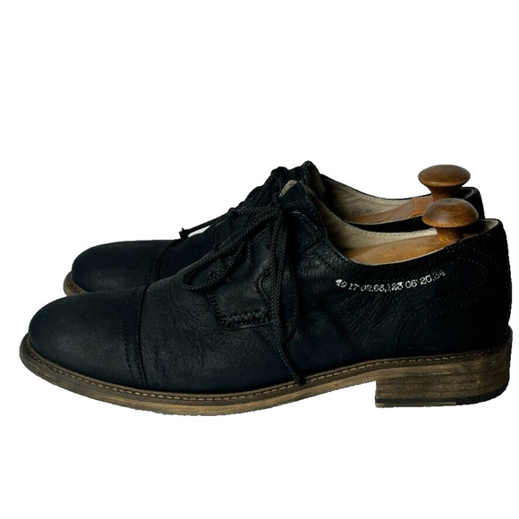 John Fluevog Shoes Men's Size 10 Grant Derby Leather Dress Casual CapToe Lined - Picture 2 of 13